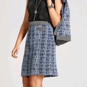 NWOTCAbi #5320 A-Line Skirt Reina 21 Club Blue Black Matrix  Size 6